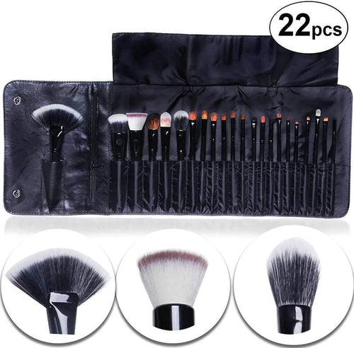22-Piece Makeup Brush Set – Black