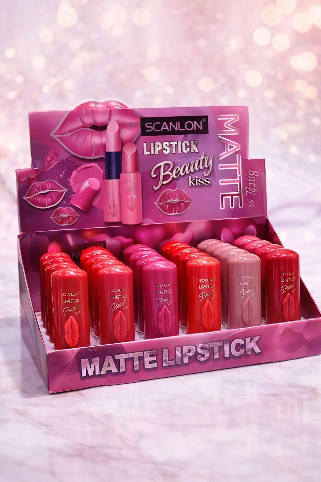 Matte Lipstick Set 6 Pcs Pink Long Lasting