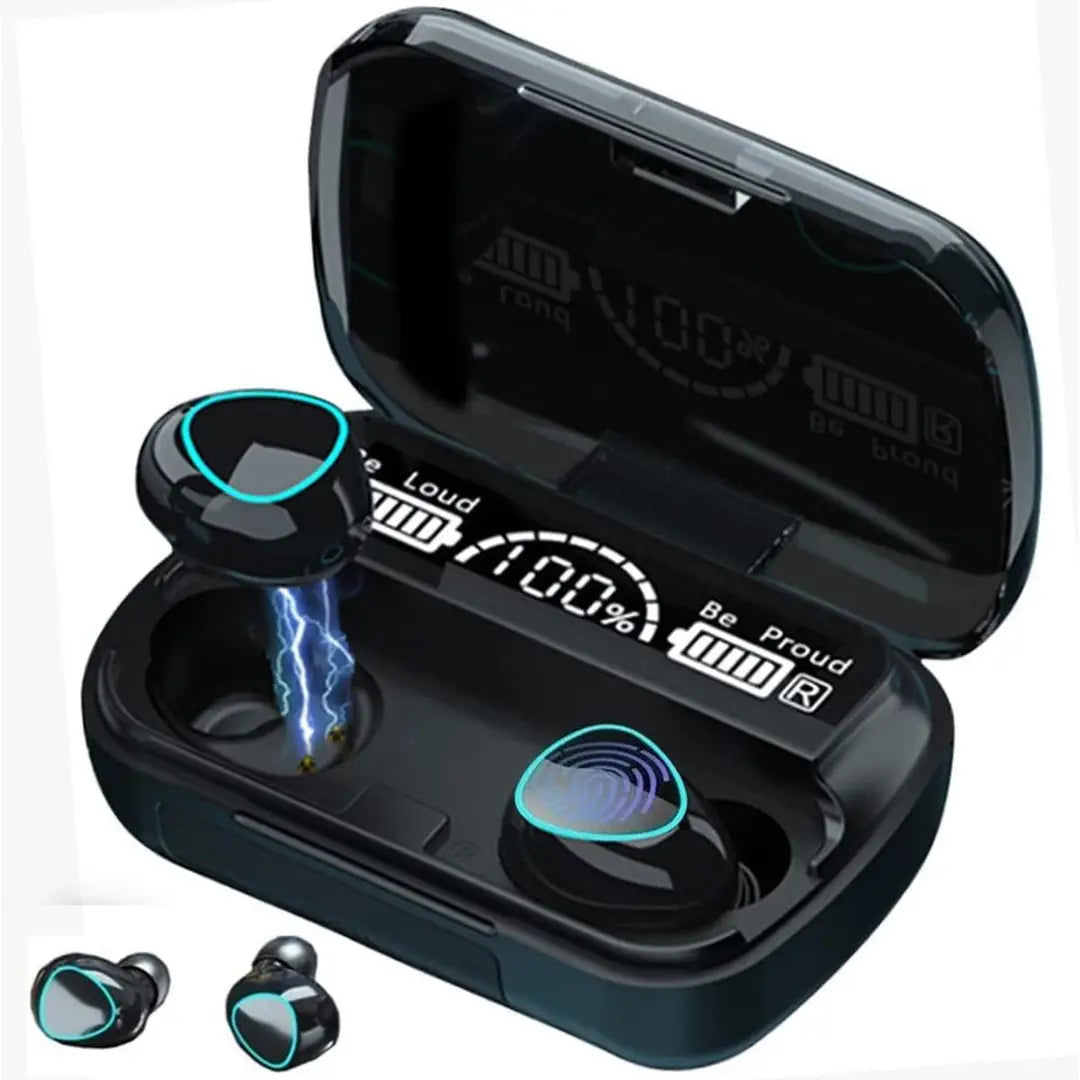 M10 Wireless Bluetooth Earbuds | LED Battery Display | TWS Gaming Earphones with Charging Case | Built-in Mic