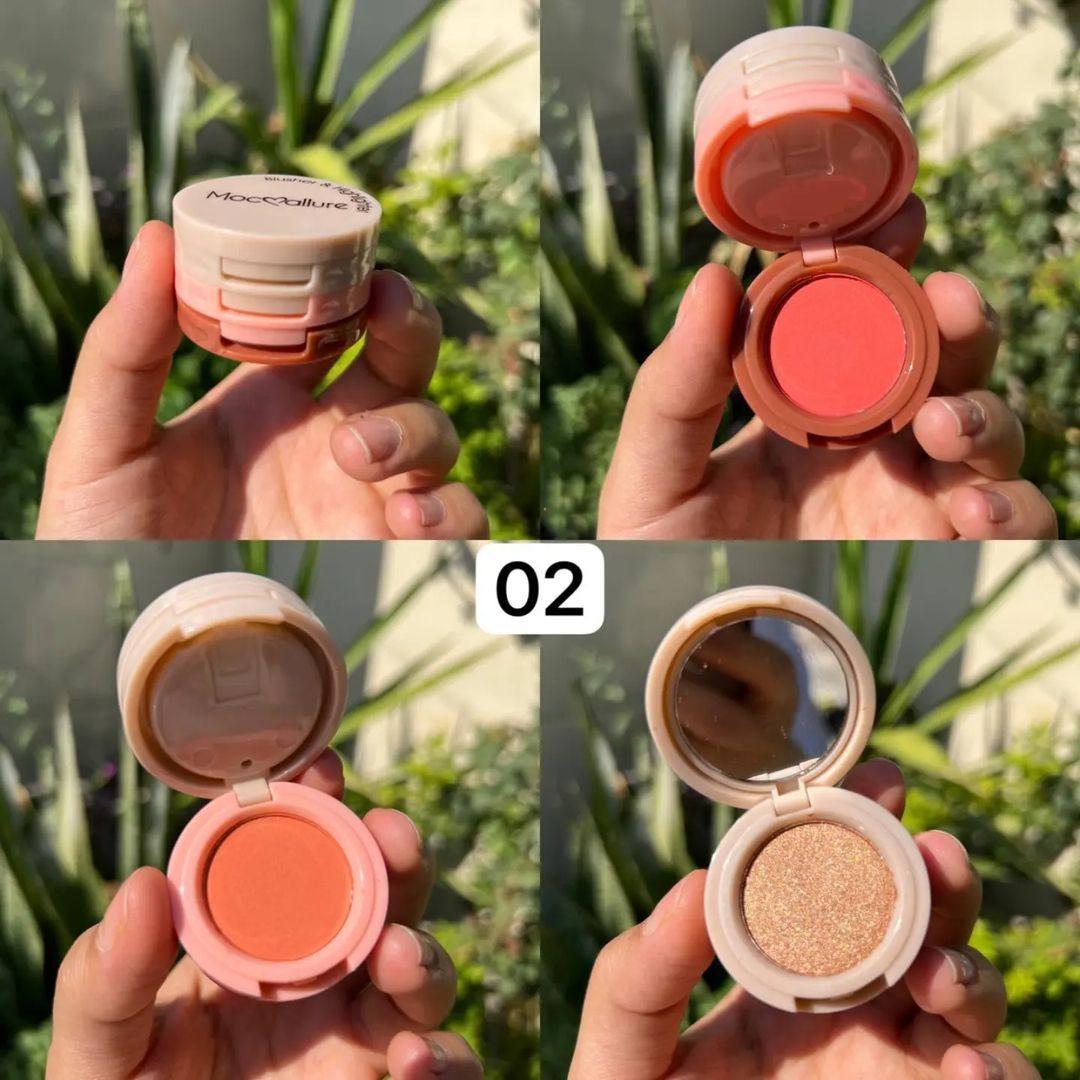 2-in-1 Blush & Highlighter with Sponge