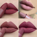 Matte Lipstick Set of 6 Nude Shades Long Lasting